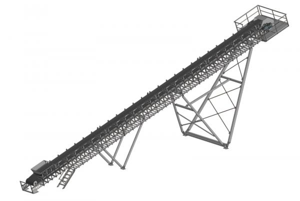 Ленточный конвейер для сыпучих материалов