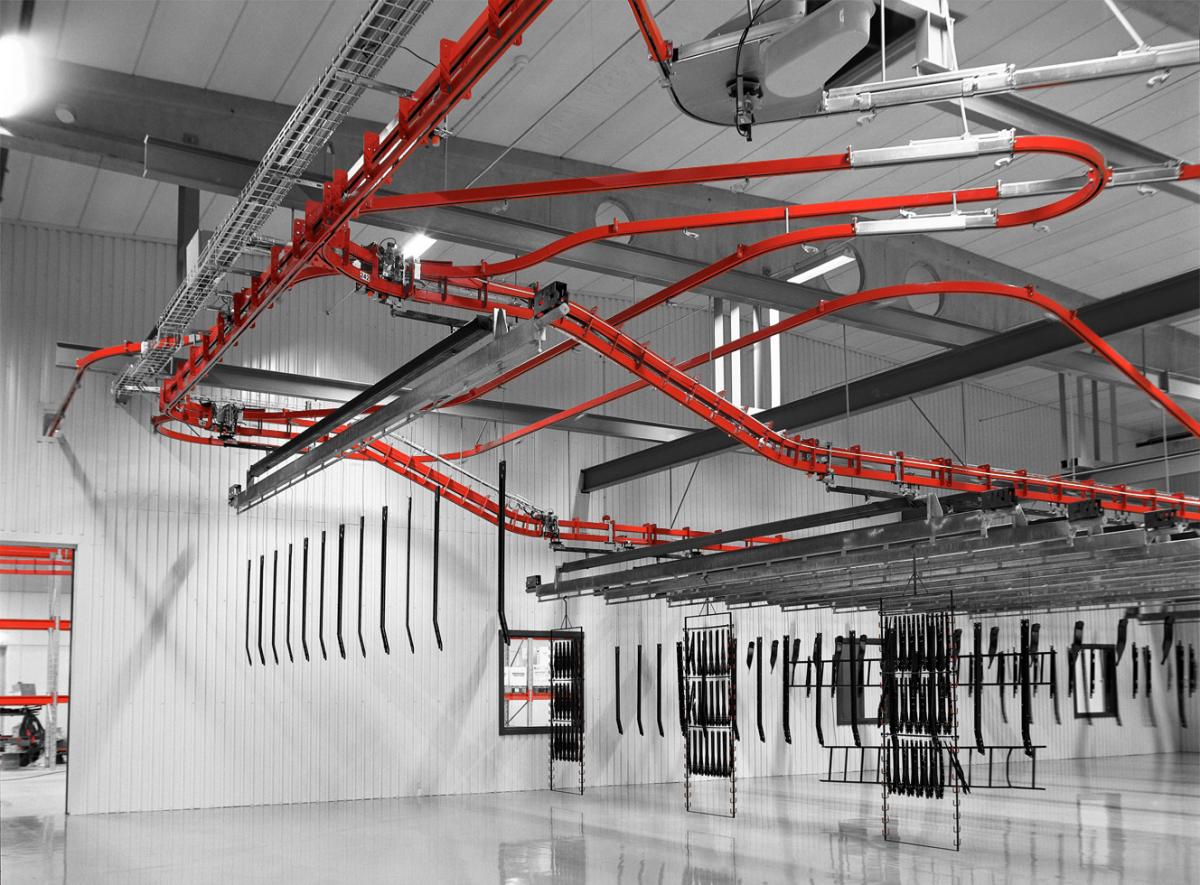 Подвесной монорельсовый транспортер