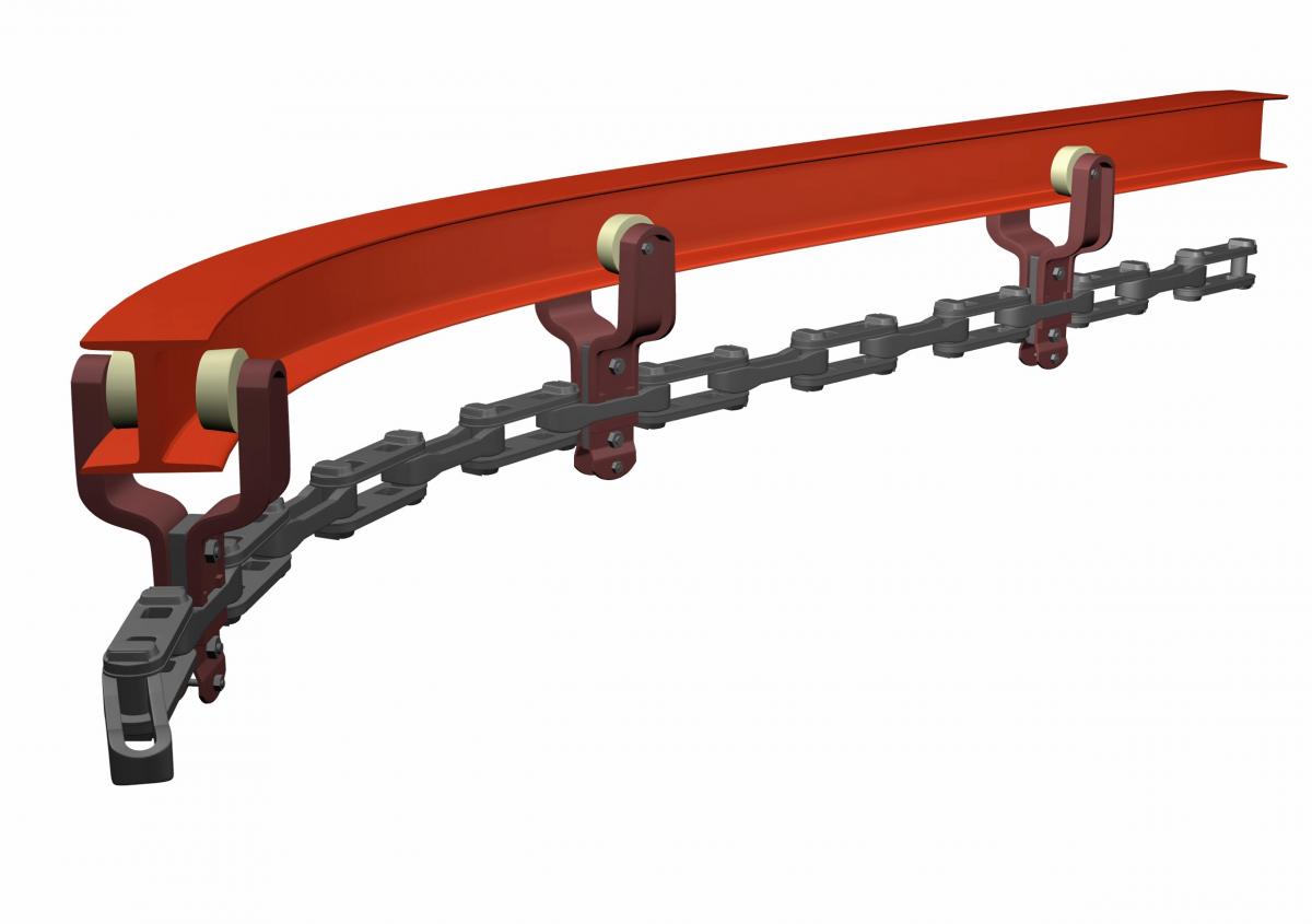 Конвейер подвесной грузонесущий лёгкий КГНЛ