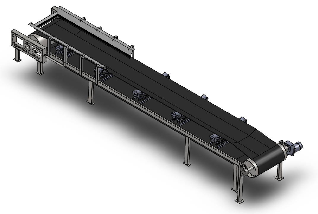 Стационарный конвейер с резинотканевой лентой