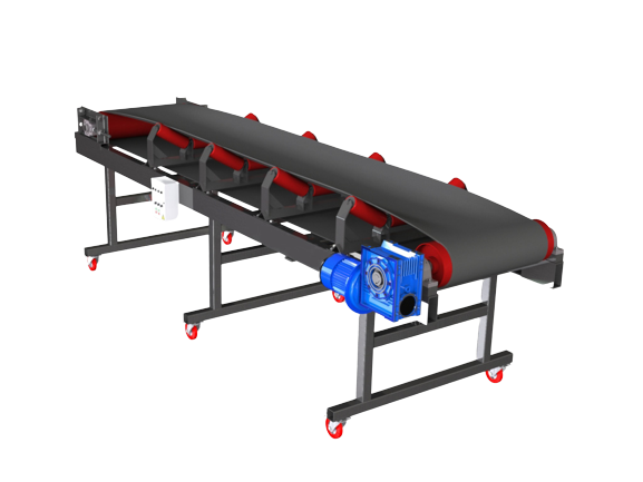 Ленточный резиновый желобчатый конвейер